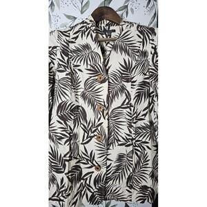 Amber Sun Blouse Brown & Cream Womens Size M